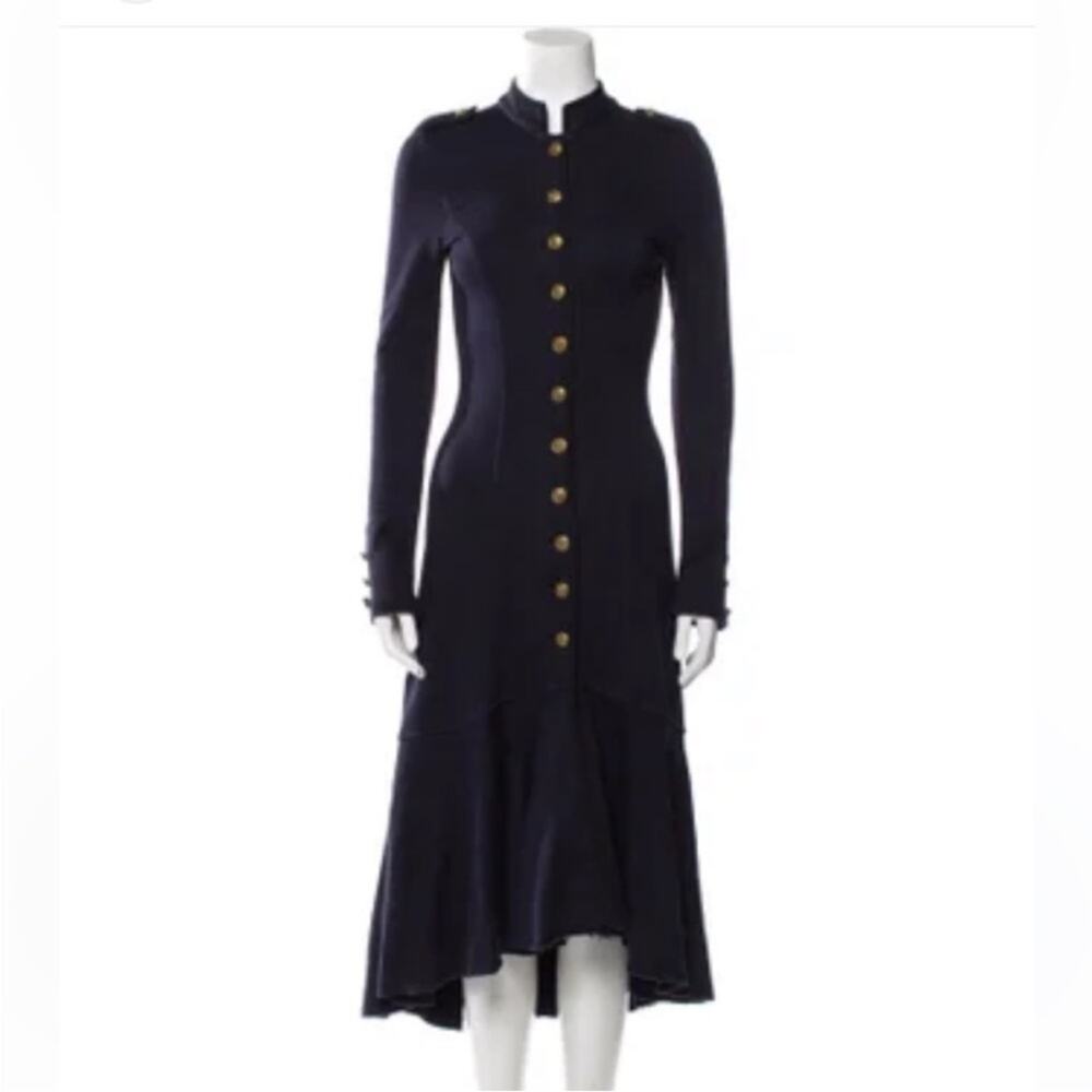 Ralph Lauren Denim Supply Military Maxi Jacket Officers Coat Cardigan Duster L - Picture 6 of 15